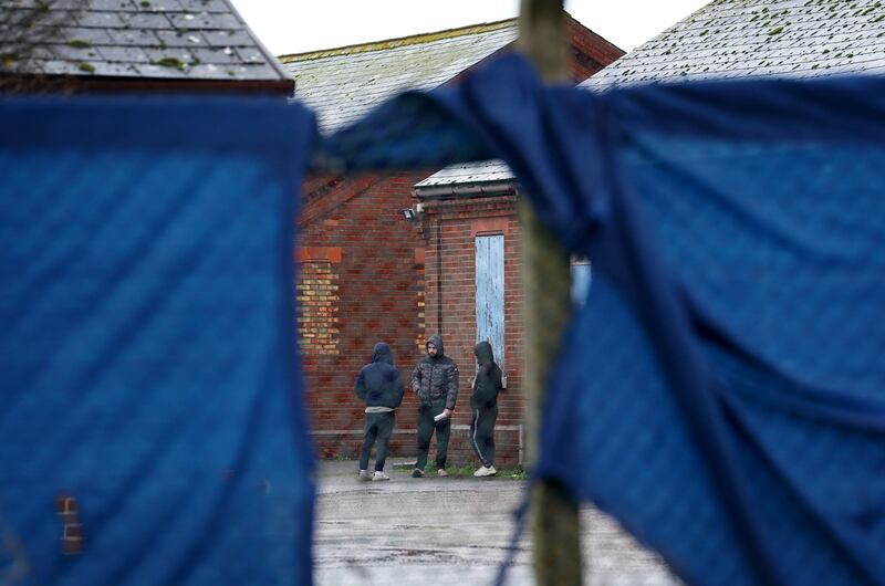 Migrants at Napier Barracks in Folkestone, Kent. No one has been sent to Rwanda yet because the plan has been stuck in the courts for the past 17 months. PA