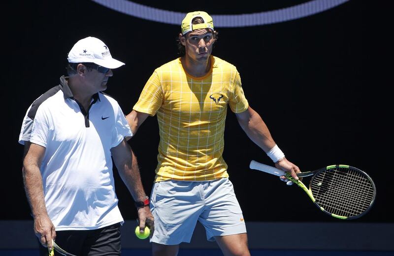 Rafael Nadal of Spain, right, and his coach Tony Nadal have worked together since his childhood. Vincent Thian / AP Photo