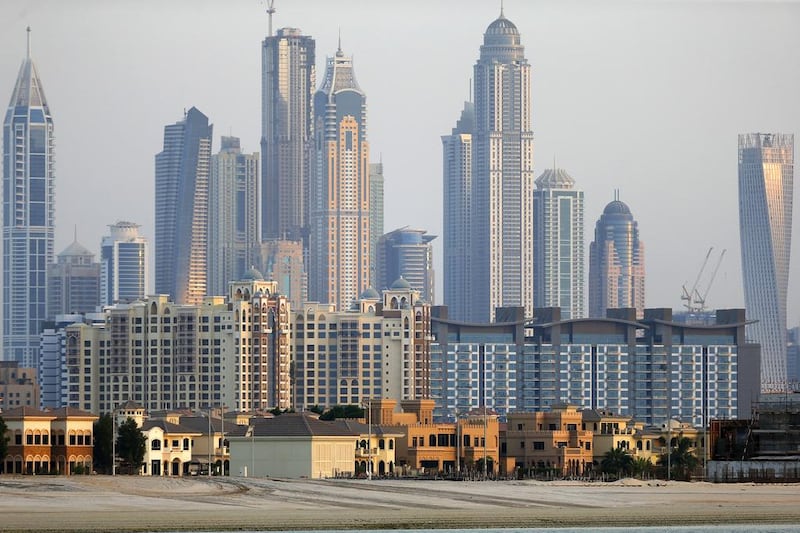 Rents for apartments in Dubai Marina fell slightly during the third quarter. Sarah Dea / The National