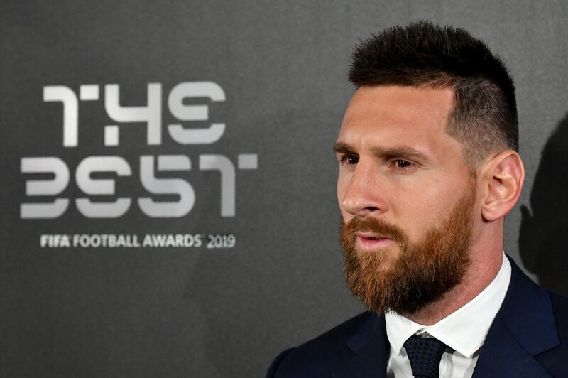 Argentina and Barcelona forward Lionel Messi arrives for The Best FIFA Football Awards. AFP