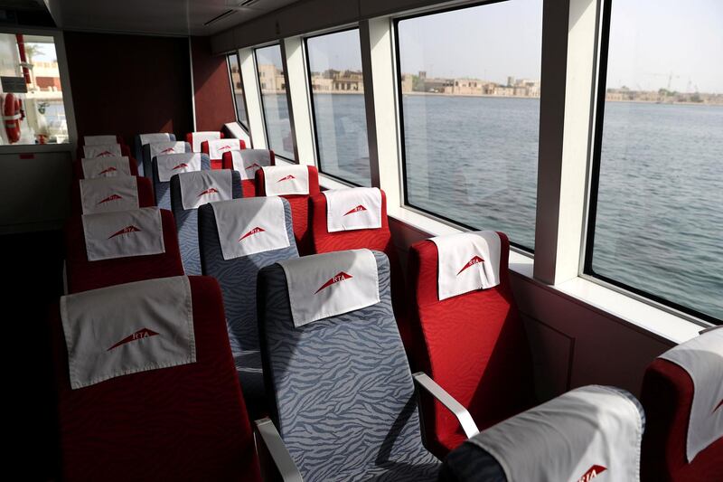 Dubai & Sharjah, United Arab Emirates - July 28, 2019: New Dubai-Sharjah commuter ferry is launched. Sunday the 28th of July 2019. Chris Whiteoak / The National