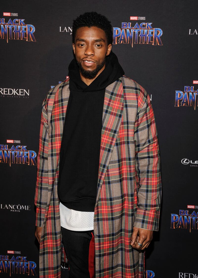 Chadwick Boseman attends Black Panther Welcome to Wakanda New York Fashion Week Showcase at Industria on Monday, February 11, 2018, in New York, NY. Christopher Smith / Invision / AP
