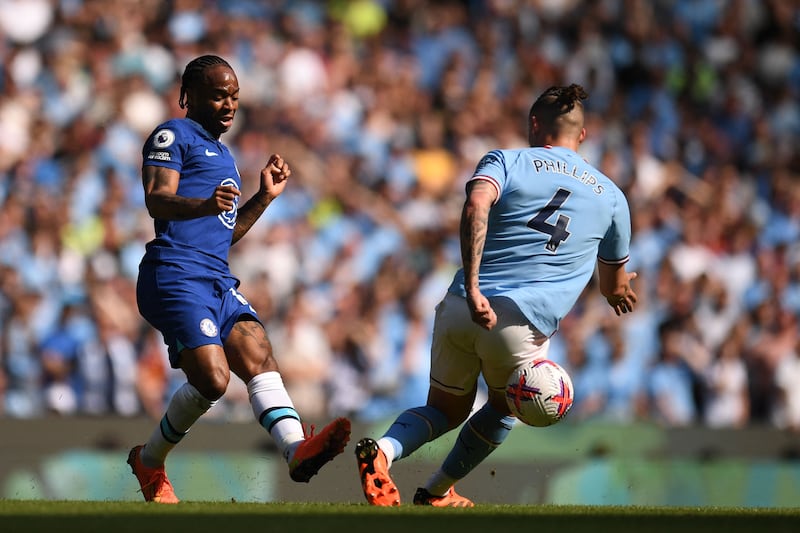 Raheem Sterling – 7. The former City man looked rejuvenated with the ball at his feet, even if his end product was still somewhat lacking. Sterling even triumphed where Vinicius Jr failed earlier this week – by beating Kyle Walker with a piece of skill. AFP