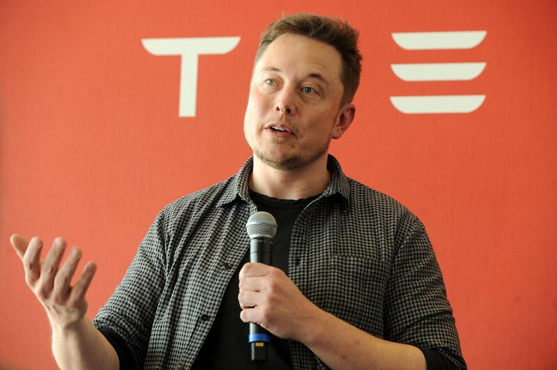 FILE PHOTO:  Founder and CEO of Tesla Motors Elon Musk speaks during a media tour of the Tesla Gigafactory, which will produce batteries for the electric carmaker, in Sparks, Nevada, U.S. July 26, 2016.  REUTERS/James Glover/File Photo