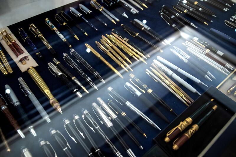 Various pens of General Obaid Al Ketbi. The museum is located at his residence at Al Seef Village, Abu Dhabi.  The National staff got an exclusive tour on May 3, 2021. Victor Besa / The National.
Reporter: Haneen Dajani for News