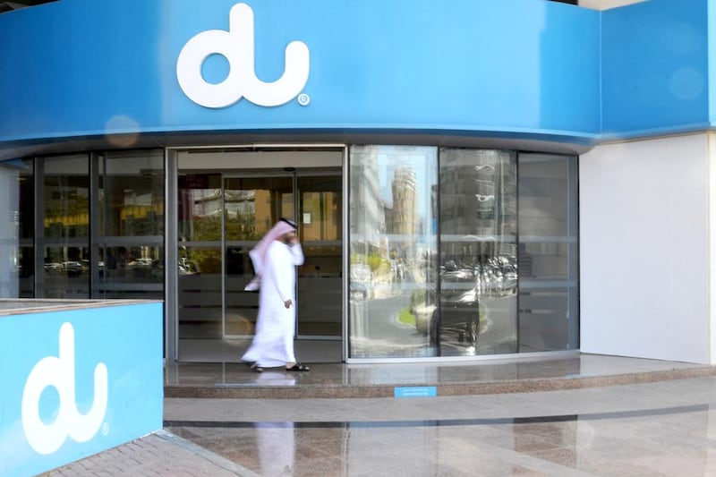 An office of the telecoms operator du in Dubai Media City. Charles Crowell for The National