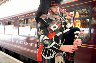 The Royal Scotsman, operated by Belmond, is Scotland's most luxurious train. Photo: Dior