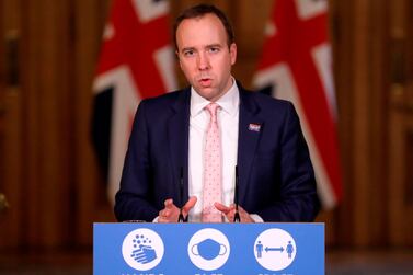 Britain's Health Secretary Matt Hancock announced the discovery of a new coronavirus variant as he extended restrictions for millions. AFP.