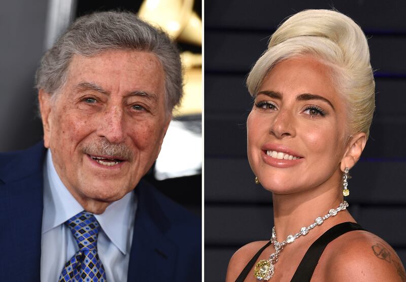 The perhaps improbable duo of Tony Bennett and Lady Gaga are riding on the success of their second duet album 'Love For Sale', which earned six nominations. AP Photo