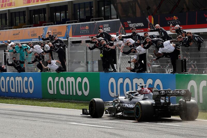 Lewis Hamilton of Mercedes on his way to win the Spanish GP. EPA