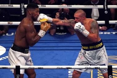 File photo dated 25-09-2021 of Oleksandr Usyk strikes Anthony Joshua whose rematch will take place in Saudi Arabia on Saturday, August 20, Matchroom Boxing has announced. Issue date: Sunday June 19, 2022.