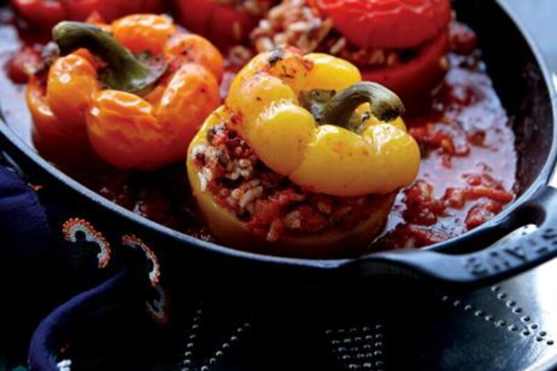 Stuffed Peppers, for a story by Afshan Ahmed on the Slow Food movement, which Suzanne Husseini, is a part of. These photos are from her cookbook.
CREDIT: Courtesy Suzanne Husseini