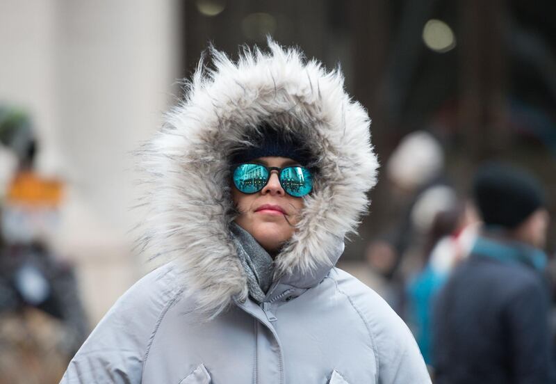 A cold day in New York City.  Bryan R Smith / AFP Photo