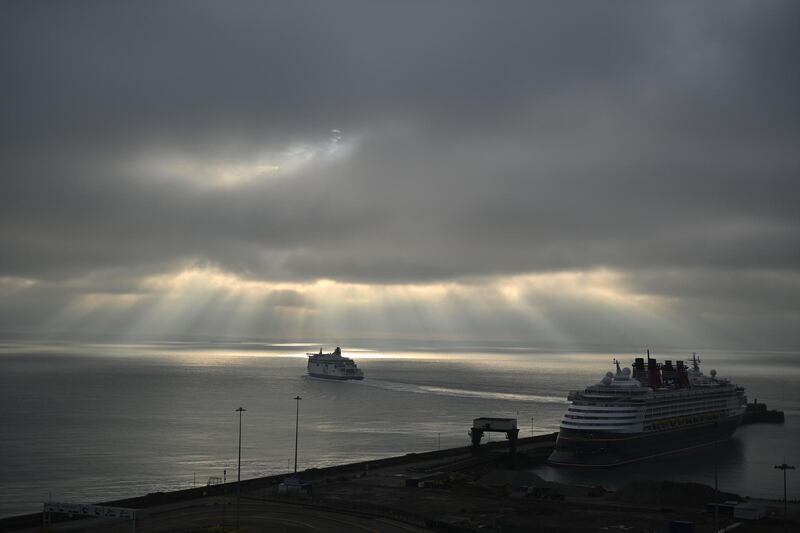 A P&O ferry departs the Port of Dover. AFP