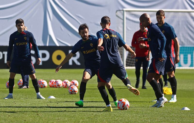 Portugal's Bernardo Silva during training. Reuters