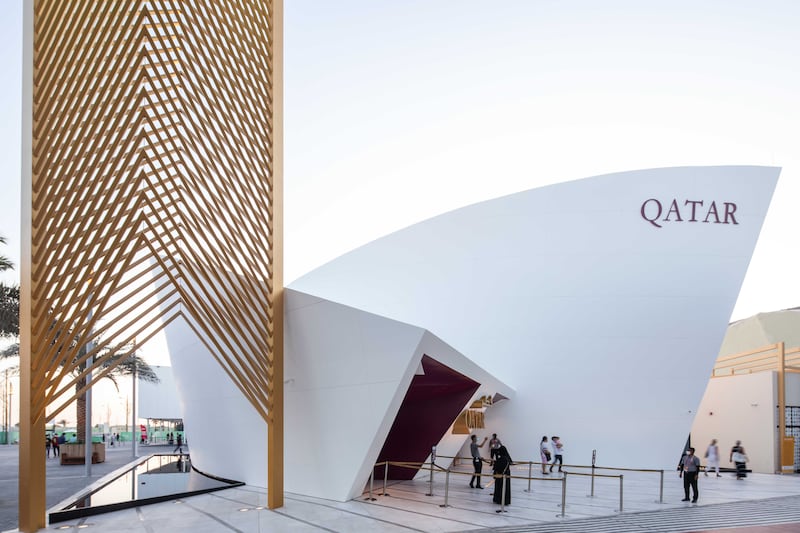Bronze Award: Qatar, self-built pavilions, Category C (smaller than 1,750m2), Architecture & Landscape. Photo: Expo 2020 Dubai