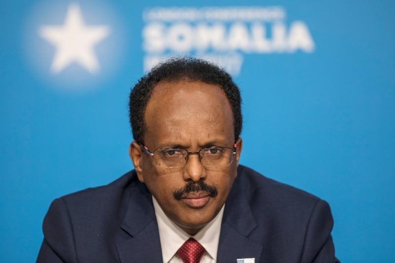 LONDON, UNITED KINGDOM - MAY 11:   Abdullahi Mohamed, President of Somalia attends the London Conference on Somalia at Lancaster House on May 11, 2017 in London, England. (Photo by Jack Hill - WPA Pool/Getty Images)