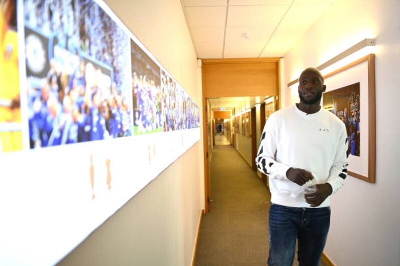 Romelu Lukaku at Chelsea's Cobham training ground.