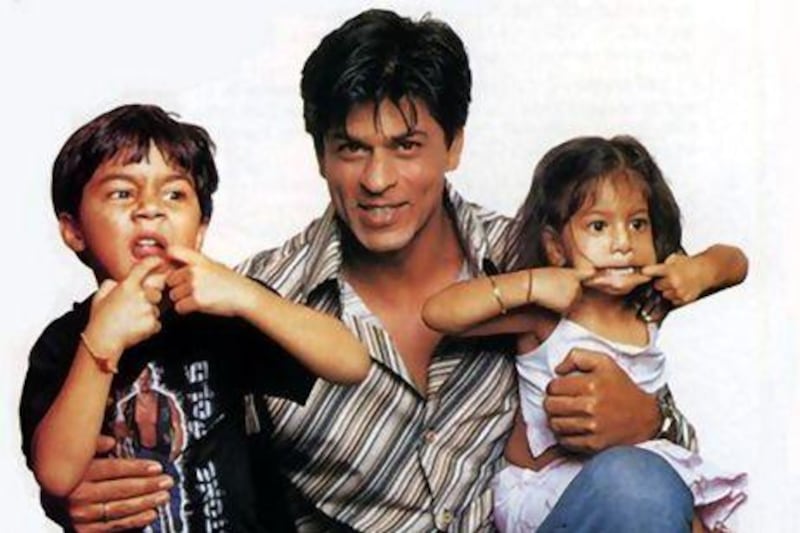 Shah Rukh Khan in an undated photo with his son Aryan and daughter Suhana.Courtesy Shah Rukh Khan