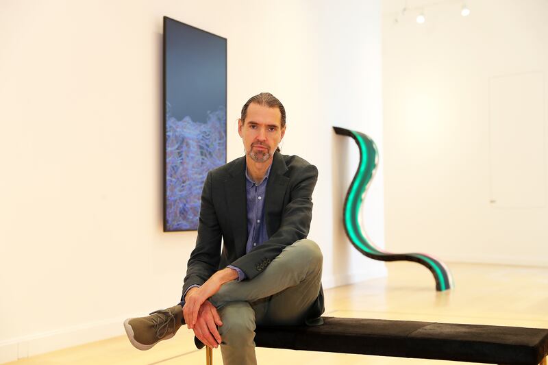 Spanish artist Daniel Canogar, whose latest exhibition Loose Threads is on view at Galloire in City Walk. All photos: Pawan Singh / The National 