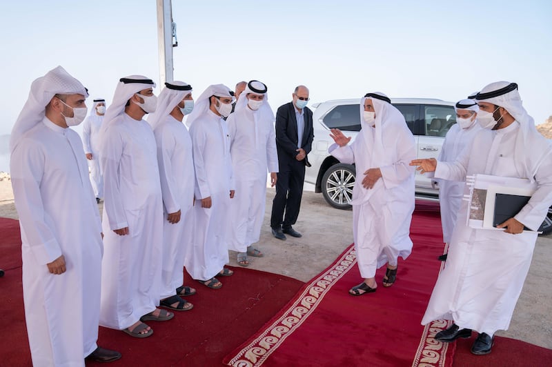 Before leaving Kalba, Sheikh Dr Sultan inspected the new corniche.