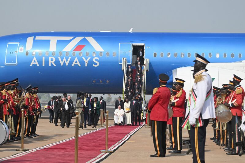 Pope Francis is on a three-day visit to South Sudan, a country riven by the scars of civil war and extreme poverty.  AFP