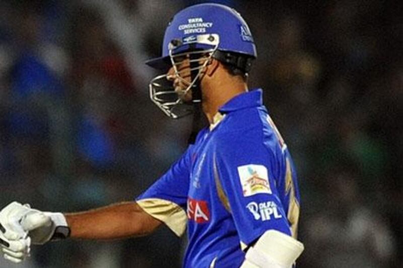 Rahul Dravid, pictured from last season with the Royal Challengers Bangalore, had a fruitful partnership with Ajinkya Rahane to help Rajasthan Royals defeat Pune Warriors India.