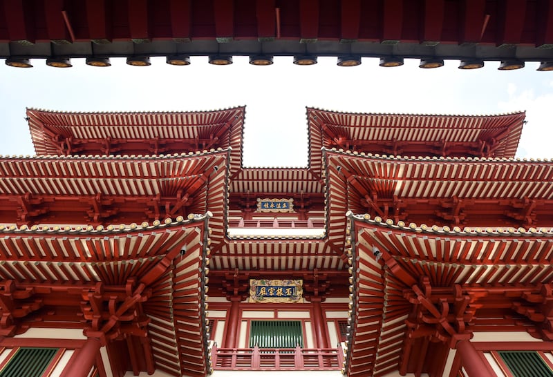 The Buddha Tooth Relic Temple in Singapore's Chinatown