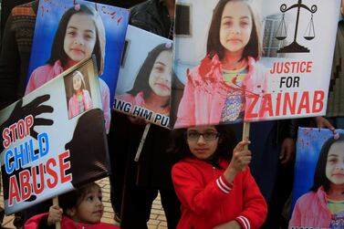 Demonstrators took to the streets to condemn the rape and killing of 7-year-old girl Zainab Ansari. REUTERS/Mohsin Raza