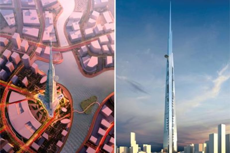 Work on the 1 kilometre tall tower, which has been valued at 4.6 billion Saudi riyals, officially started on April 1. Courtesy photo
