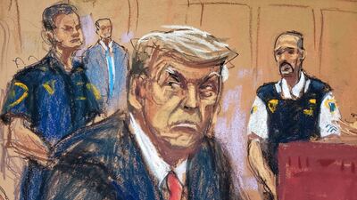 Former US president Donald Trump appeared in court for an arraignment on charges stemming from his indictment over hush money paid to adult film star Stormy Daniels. Reuters