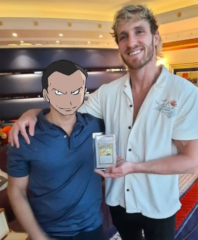 Dubai-based collector Dubsy, whose face has been deliberately obscured, sold the Pokemon card to Paul for Dh19m. 