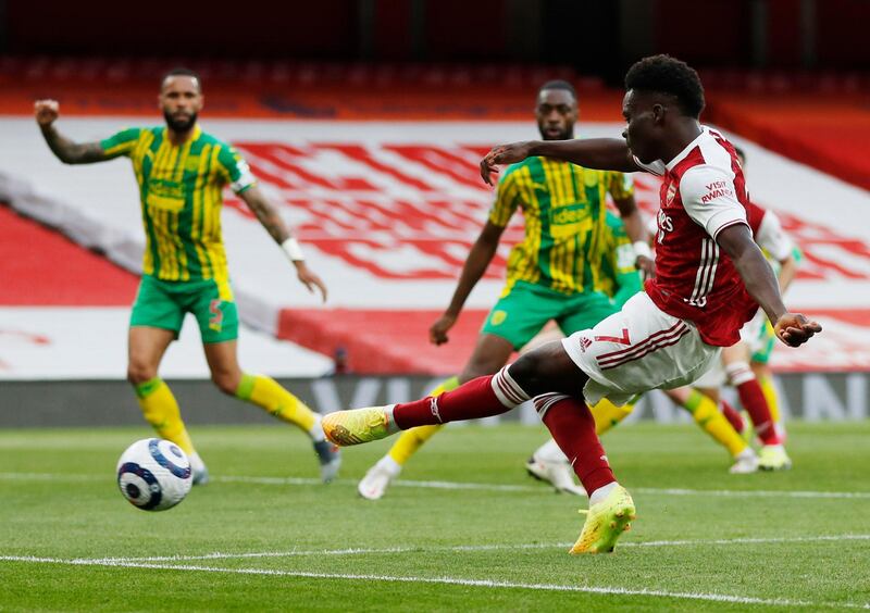 Left-back: Bukayo Saka (Arsenal) – Showed his talent and versatility by dropping into defence by still attacking brilliantly to inspire victory over West Brom. Reuters