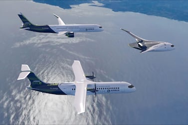 Airbus has revealed three concepts for the world’s first zero-emission commercial aircraft which could enter service by 2035. Courtesy Airbus.