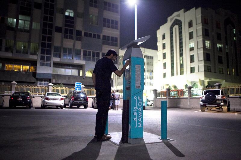 All parking will be paid in Abu Dhabi as of August 18. Silvia Razgova / The National