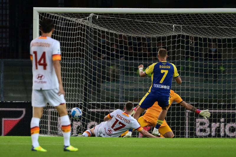 Midfielder Antonin Barak scores for Verona. AFP