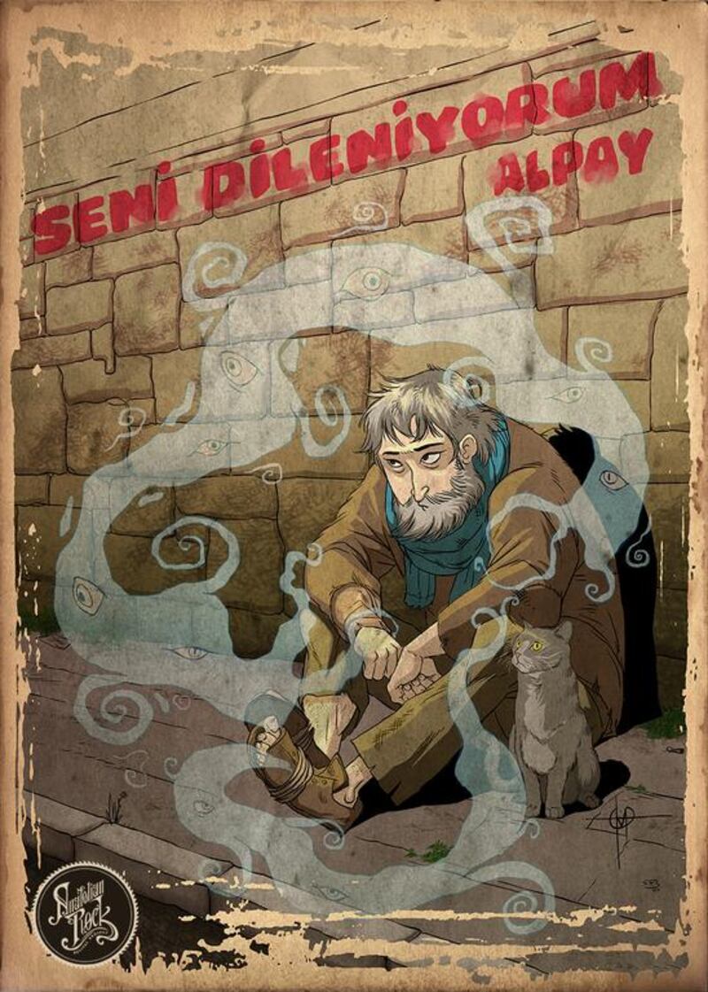 Murat Gürdal Akkoç’s poster for Alpay’s song, Seni Dileniyorum. Courtesy Murat Gürdal Akkoç