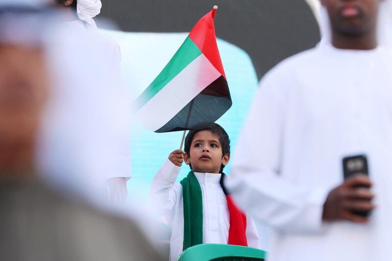 Abu Dhabi, United Arab Emirates - December 03, 2019: More than 100 tribes take part in the March of the Union. Tuesday, December 3rd, 2019. Zayed Heritage Fest, Abu Dhabi. Chris Whiteoak / The National