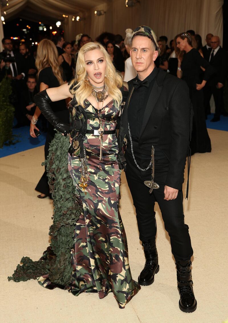 epa05939869 Madonna and Jeremy Scott arrive on the red carpet for the Metropolitan Museum of Art Costume Institute's benefit celebrating the opening of the exhibit 'Rei Kawakubo/Comme des Garons: Art of the In-Between' in New York, New York, USA, 01 May 2017. The exhibit will be on view at the Metropolitan Museum of Art's Costume Institute from 04 May to 04 September 2017.  EPA/JUSTIN LANE