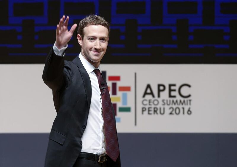 A report by Oxfam shows that the wealth of just eight men – including Mark Zuckerberg – equals that of the 3.6 billion people who make up the poorest half of the world’s population and survive on less than $2 (Dh7.35) a day. Esteban Felix / AP Photo