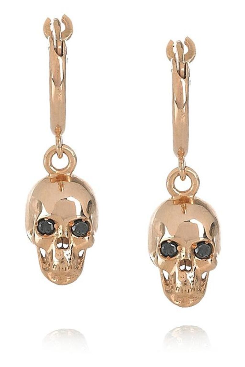 Gold and diamond skull earrings by Ileana Makri (Courtesy: The Outnet.com)