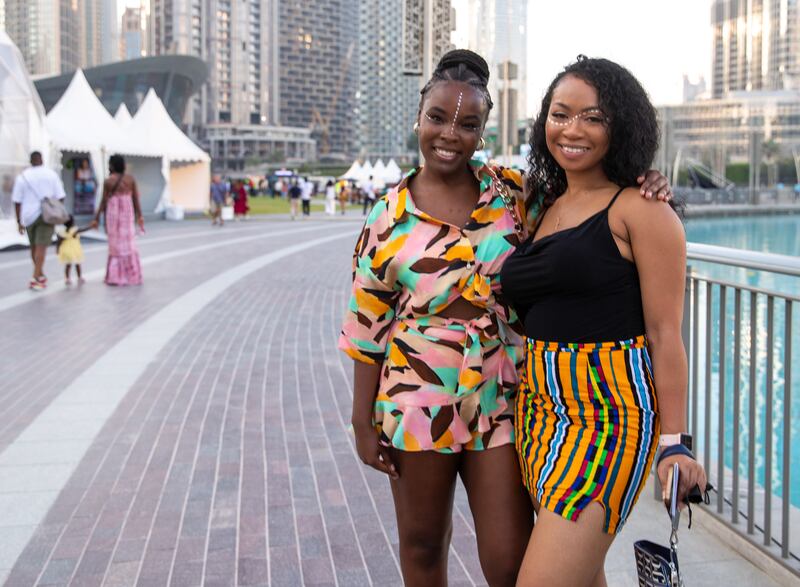 Ruth Njenga, left, and Zoe Marie at the festival.
