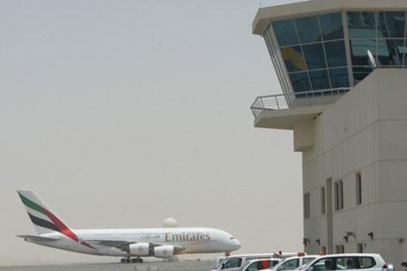 Passenger travel at Dubai World Central will begin in October.