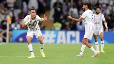 Soufiane Rahimi starred for Al Ain against Al Nassr in the Asian Champions League quarter-finals. Chris Whiteoak / The National