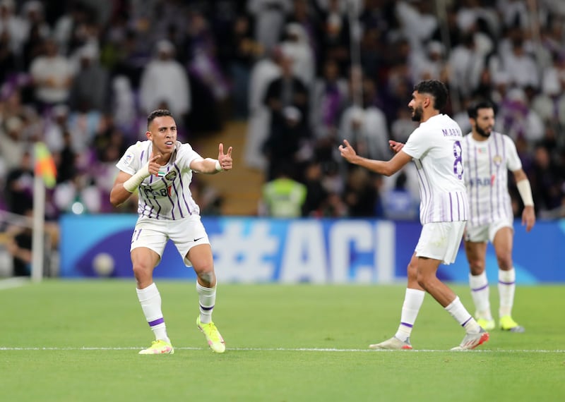 Soufiane Rahimi starred for Al Ain against Al Nassr in the Asian Champions League quarter-finals. Chris Whiteoak / The National