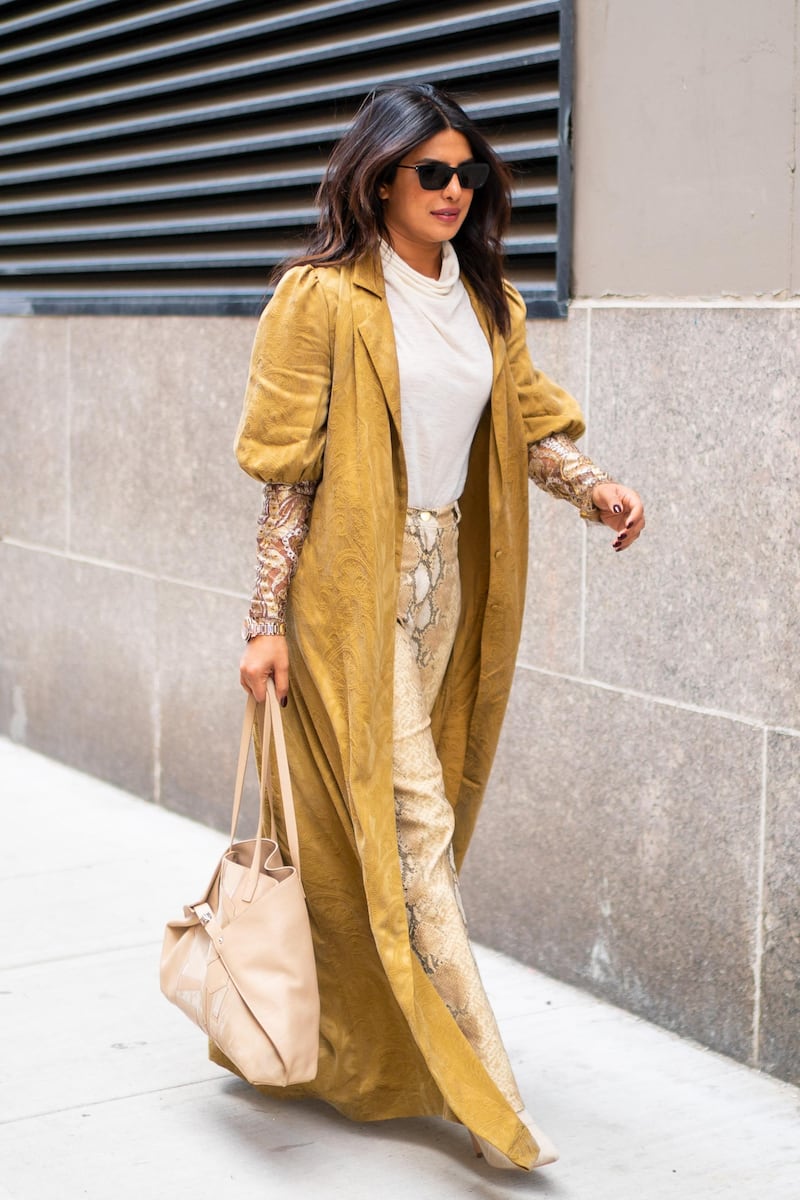 NEW YORK, NEW YORK - MARCH 19: Priyanka Chopra is seen in SoHo on March 19, 2019 in New York City. (Photo by Gotham/GC Images)