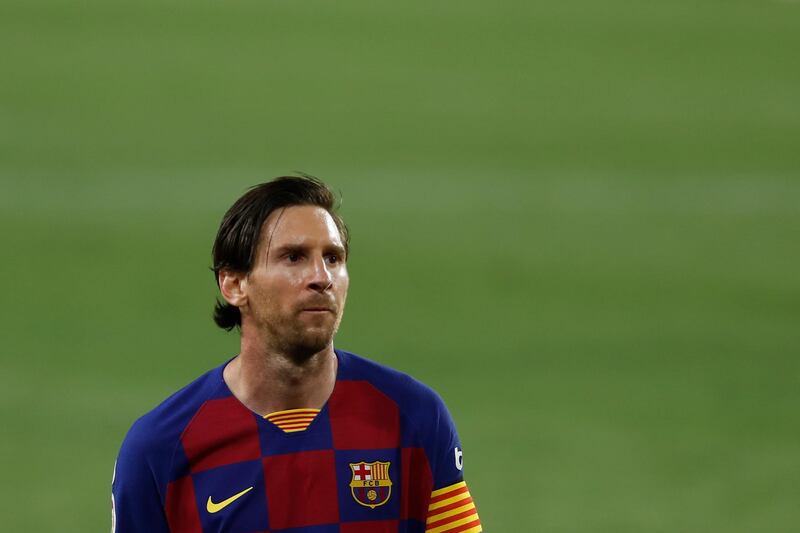 Lionel Messi during the  match. AP