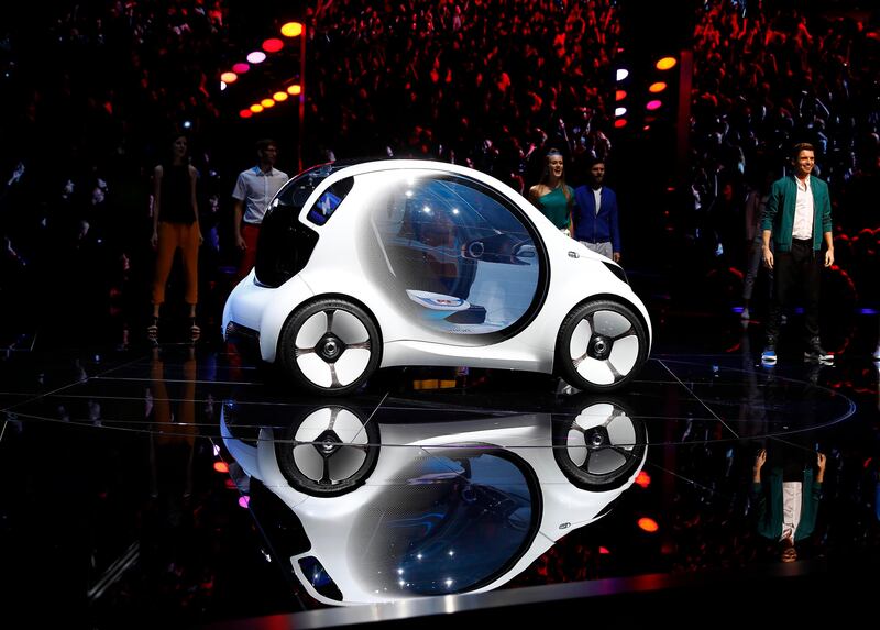 The new Smart concept autonomous car Vision EQ fortwo model. Kai Pfaffenbach / Reuters