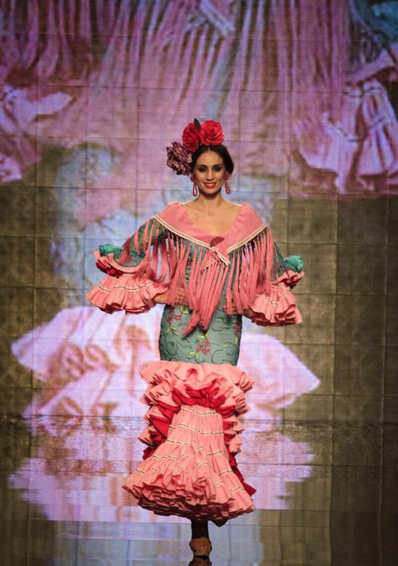 A model wearing Mari Carmen Cruz. AP