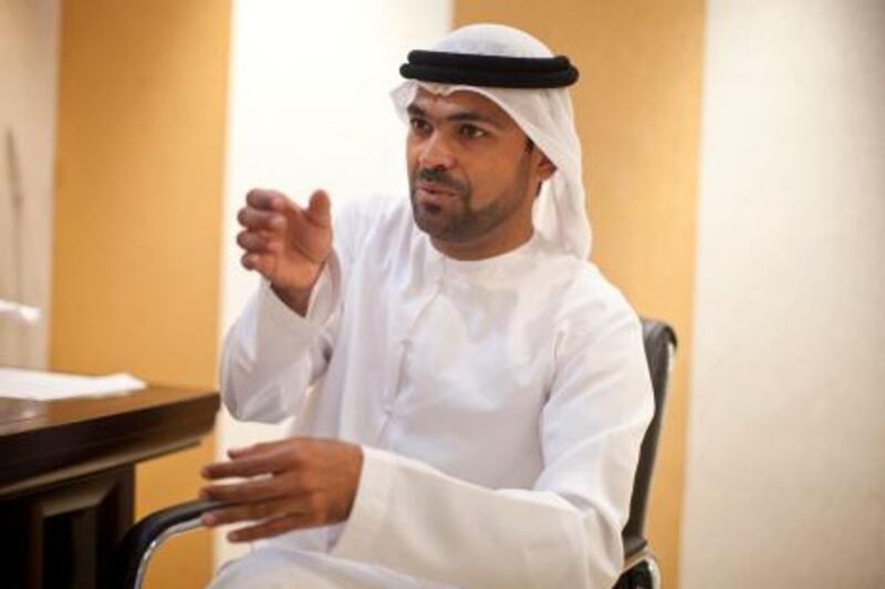 Dubai, United Arab Emirates - December 26 2012 - Saeed Al Memari speaks to The National during an interview on his plans to scale the Burj Khalifa and skydive during New Years' Eve. Saeed has climbed 5 of the 7 summits including Everest. (Razan Alzayani / The National) 